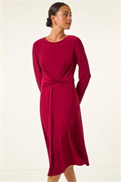 Petite Twist Front Stretch Dress