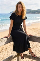 Side Tie Detail Midi Dress