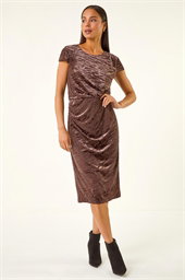 Petite Velvet Burnout Stretch Dress