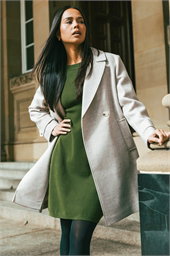 Petite Double Breasted Tailored Coat