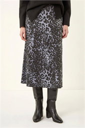 Leopard Print Midi Skirt