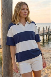 Collared Stripe T-Shirt