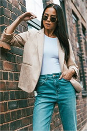 Petite Faux Suede Blazer