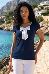 Bow Front Stretch Top