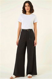 Wide Leg Belt Tie Trouser