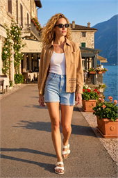 Faux Suede Cut Out Shacket