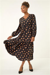 Polka Dot Midi Dress