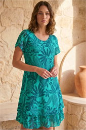Petite Floral Layer Hem Mini Dress