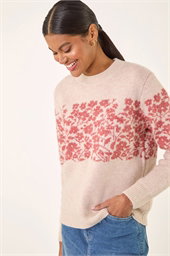 Soft Touch Floral Knit Jumper