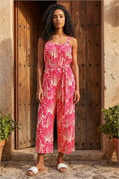 Abstract Strappy Jumpsuit