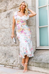 Petite Floral Tiered Dress