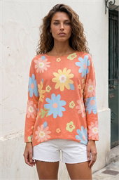 All Over Floral Print Snit Top