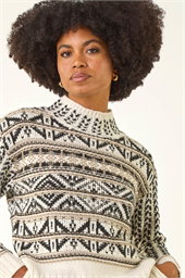 Jacquard Stitch Knit Jumper