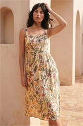 Floral Print Button Down Sundress