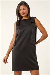 Satin Bow Detail Shift Dress