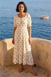 Dusk Floral Crinkle Midi Dress