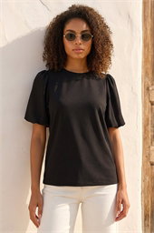 Dusk Puff Sleeve Stretch T-Shirt