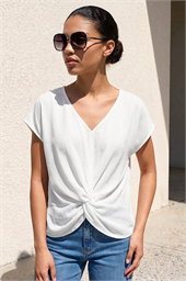 Petite Twist Hem Top