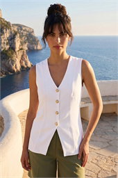 Dusk Statement Button Stretch Waistcoat