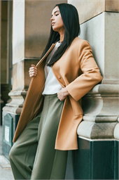 Petite Patch Pocket Buttoned Coat