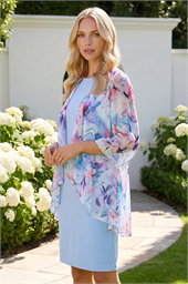 Petite Floral Print Dress & Shrug