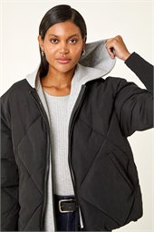 Detachable Hooded Bomber Coat