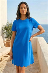 Scallop T-Shirt Stretch Dress 