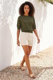 Dusk Crochet Sleeve Knit Top