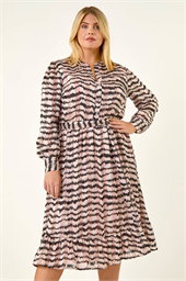 Curve Animal Print Midi Dress