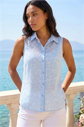 Ditsy Floral Sleeveless Blouse