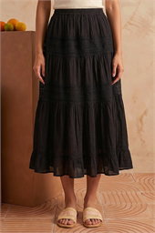 Lace A-Line Midi Skirt
