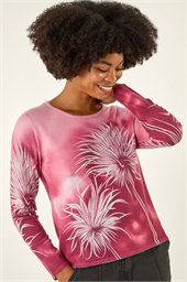 Hotfix Floral Print Knit Jumper