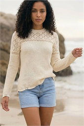Textured Wave Hem Knit Jumper