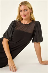 Petite Sparkle Contrast Dress