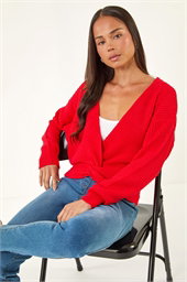 Petite Twist Front Knit Jumper