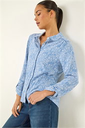 Petite Abstract Spot Jersey Shirt
