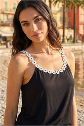Daisy Trim Strappy Vest Top