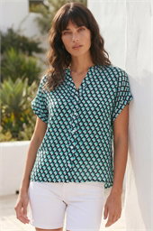 Geometric Print Relaxed Shirt