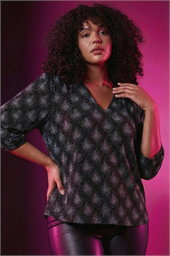 Curve Glitter Sparkle Tunic Top
