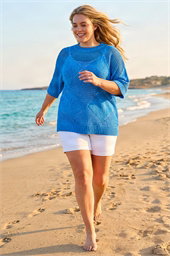 Curve Metallic Diamond Knit Top