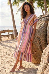 Petite Stripe Boho Maxi Dress