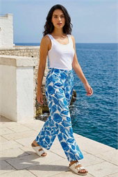 Dusk Shell Print Wide Leg Trousers