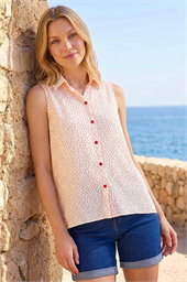 Polka Dot Button Up Blouse