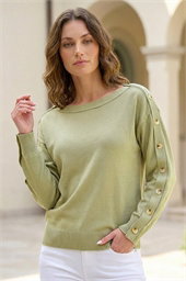 Petite Buttoned Knit Jumper