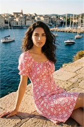 Dusk Floral Tie Front Dress