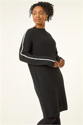Petite Ribbed Knitted Dress