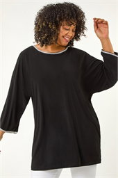 Curve Diamante Trim Stretch Top