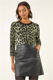 Animal Print Knit Jumper
