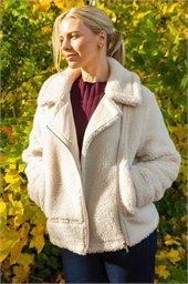 Borg Detail Aviator Coat