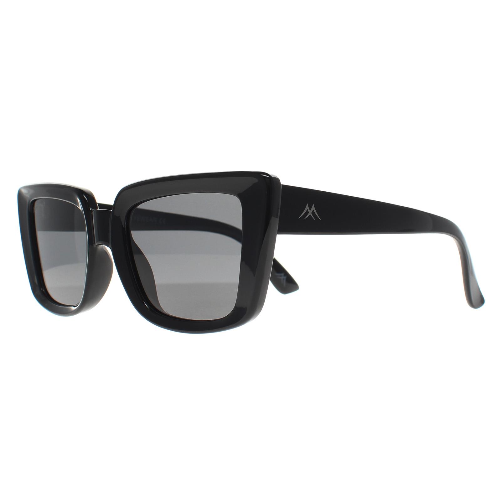 Black Montana Black Rectangle Shiny Black Smoke Polarized MP193, Image 2 of 4